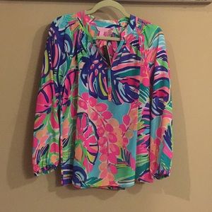 NWT Lilly Pulitzer Exotic Garden Elsa Top